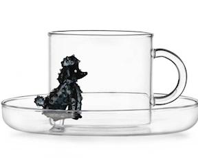 Tea cup with saucer Dogs Poodle Ichendorf