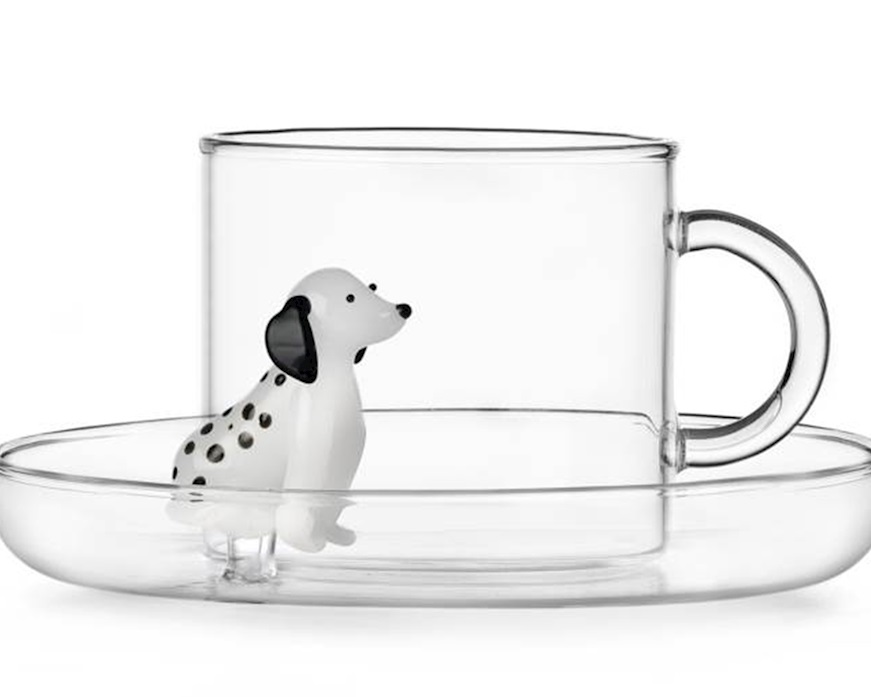 Tea cup with saucer Dogs Dalmata Ichendorf