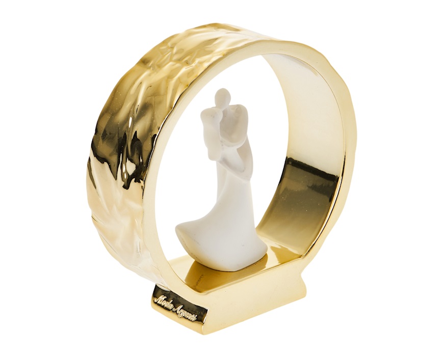 Statuina coppia sposi Anello oro Selezione Zanolli