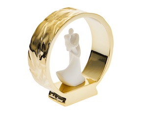 Statuina coppia sposi Anello oro