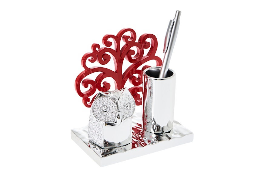 Pen holder Owl with pen Selezione Zanolli