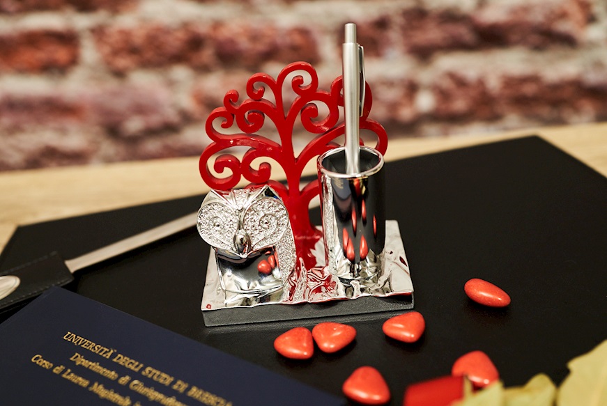 Pen holder Owl with pen Selezione Zanolli