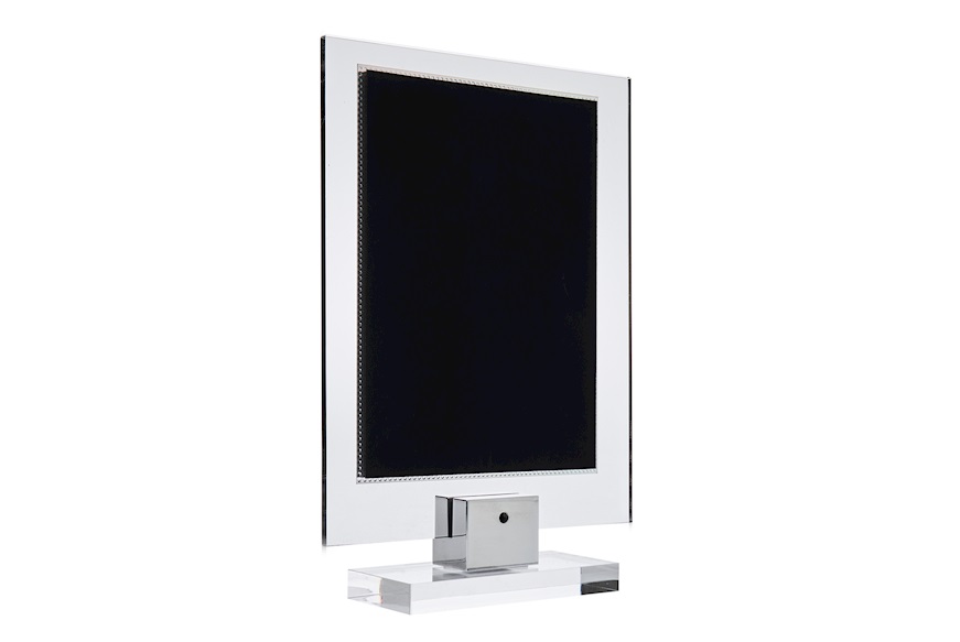 Plaque with frame silver plated with plexiglass stand Selezione Zanolli