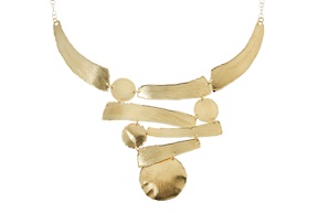 Collana argento dorato con forme geometriche Selezione Zanolli