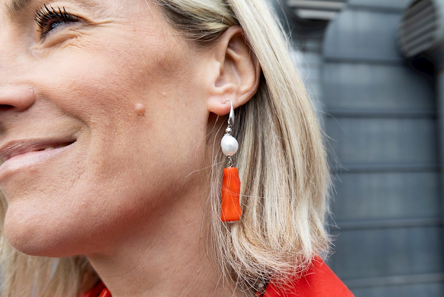 Earrings silver Luisa della Salda