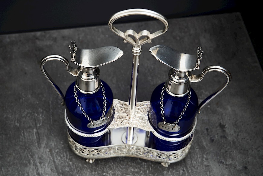 Condiment set silver 600 grammi 2 pieces Zanolli Vintage