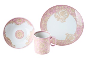 Set Kids Barocco Rose porcellana 3 pezzi Versace