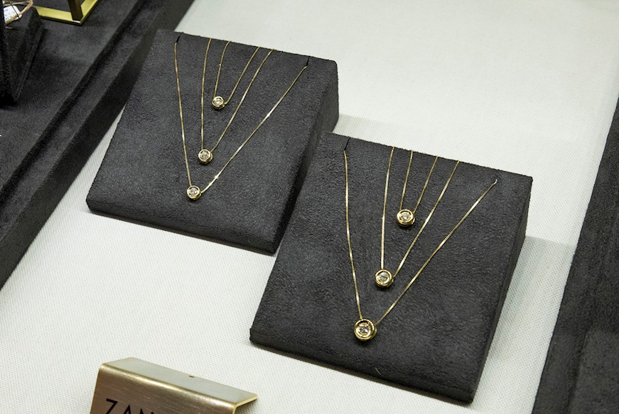 Collana oro 750‰ con diamante cipollina Selezione Zanolli