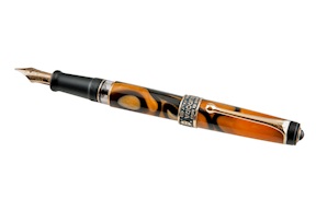 Fountain pen Afrika black and amber Aurora