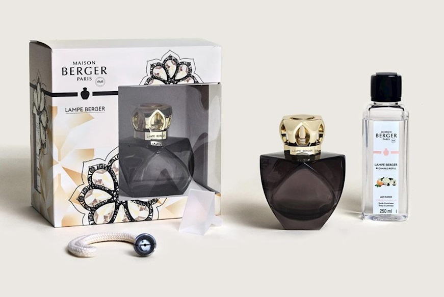 Gift Pack Lamp Eternity Noire with 250 ml perfume Lady Flower Maison Berger Paris