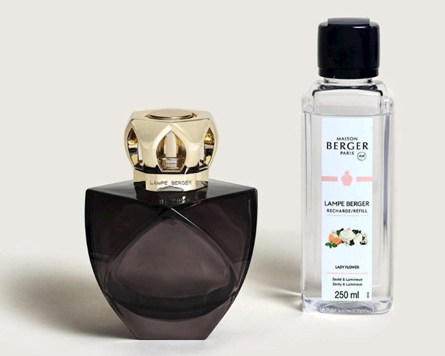 Cofanetto lampada catalitica Eternity Noire con profumo 250 ml Lady Flower Maison Berger Paris