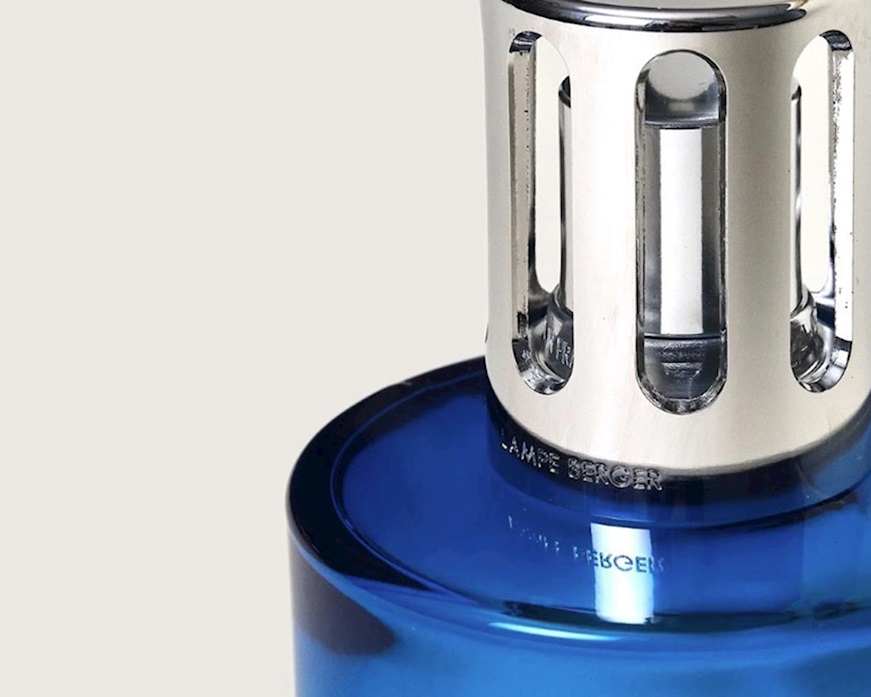 Gift pack lamp Pure Blue with 250 ml perfume Caresse de Coton Maison Berger Paris