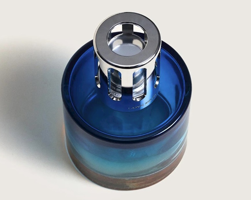 Gift pack lamp Pure Blue with 250 ml perfume Caresse de Coton Maison Berger Paris