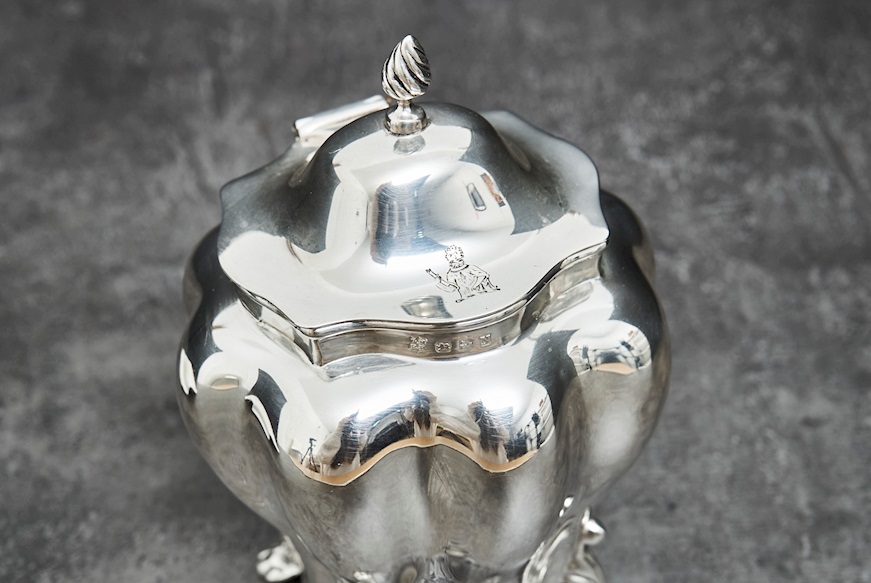 Tea Box silver 262 grammi Zanolli Vintage