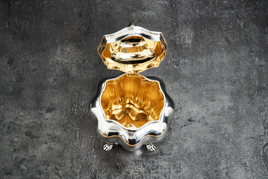 Tea Box silver 262 grammi Zanolli Vintage