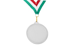Medaglia Argento personalizzata con nastro tricolore Selezione Zanolli