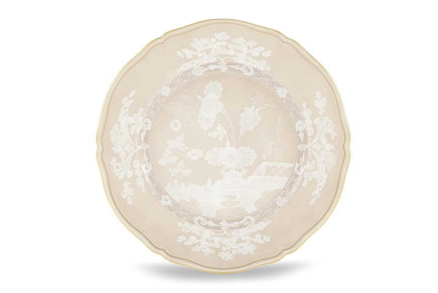 Charger plate Oriente Italiano Meringa porcelain Richard Ginori