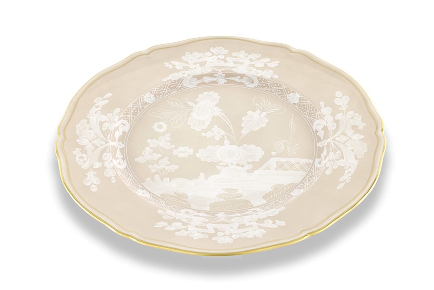 Charger plate Oriente Italiano Meringa porcelain Richard Ginori