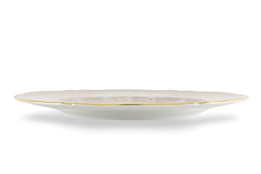 Charger plate Oriente Italiano Meringa porcelain Richard Ginori