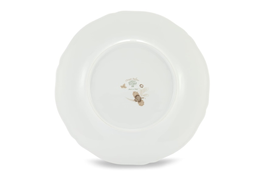 Charger plate Oriente Italiano Meringa porcelain Richard Ginori