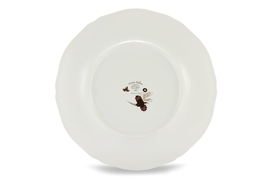 Charger plate Oriente Italiano Castagn porcelain Richard Ginori