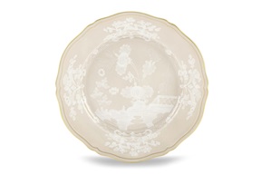 Piatto piano Oriente Italiano Meringa porcellana Richard Ginori