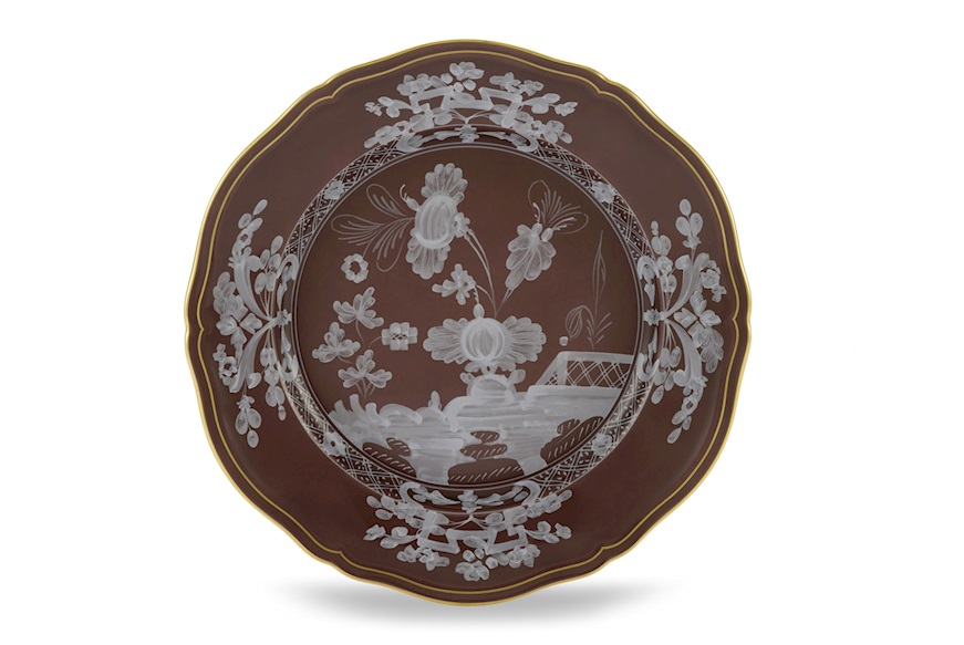 Dinner plate Oriente Italiano Castagn porcelain Richard Ginori