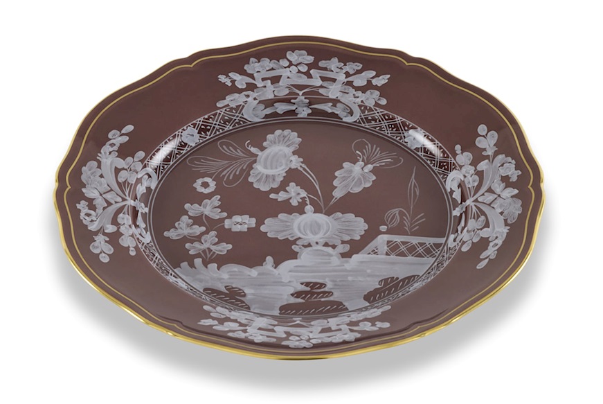 Dinner plate Oriente Italiano Castagn porcelain Richard Ginori