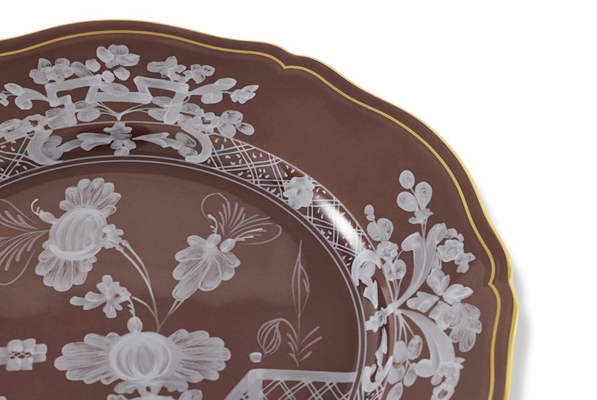 Dinner plate Oriente Italiano Castagn porcelain Richard Ginori