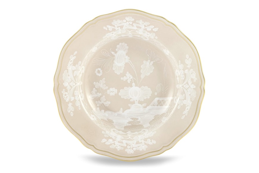 Soup plate Oriente Italiano Meringa porcelain Richard Ginori