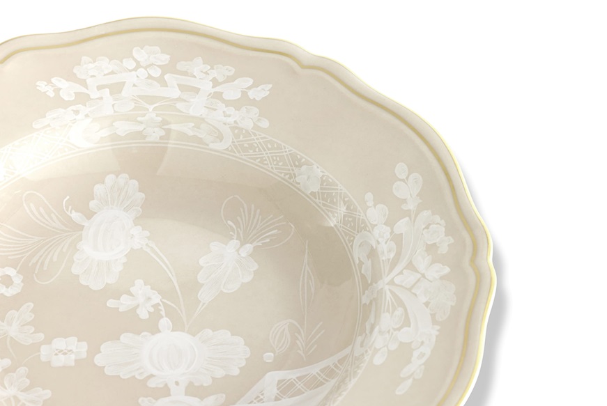 Soup plate Oriente Italiano Meringa porcelain Richard Ginori