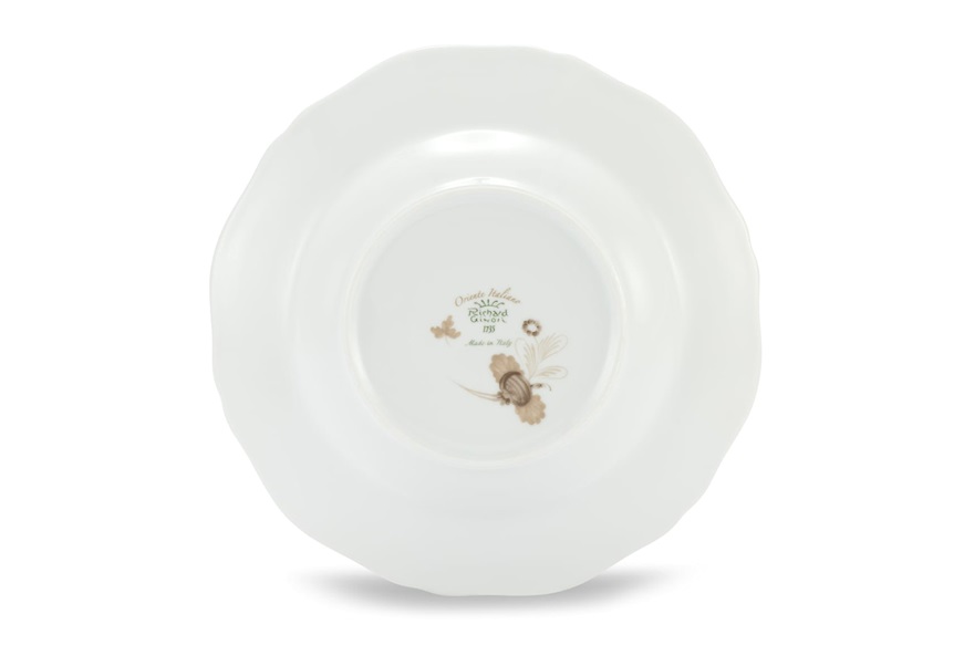 Soup plate Oriente Italiano Meringa porcelain Richard Ginori