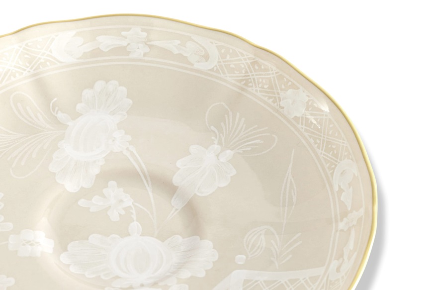 Coffee saucer Oriente Italiano Meringa porcelain Richard Ginori