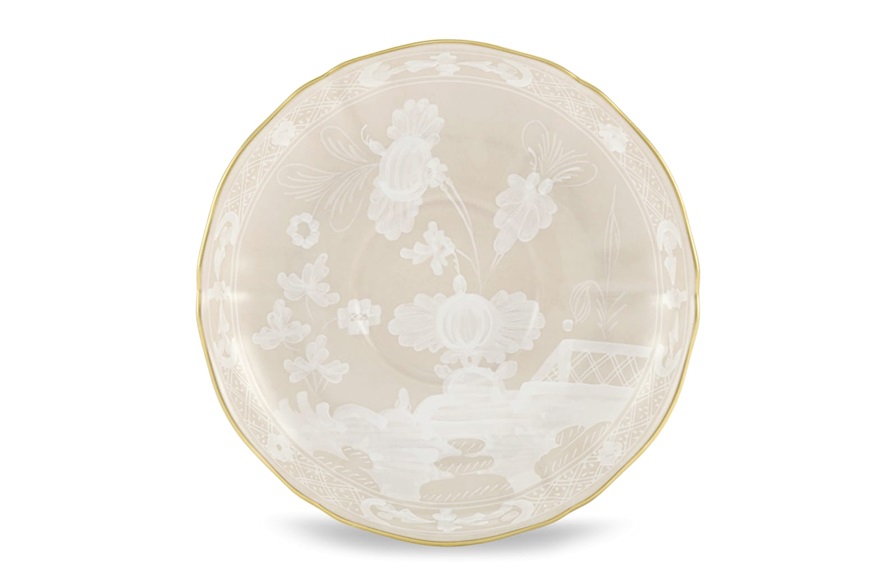 Tea saucer Oriente Italiano Meringa porcelain Richard Ginori
