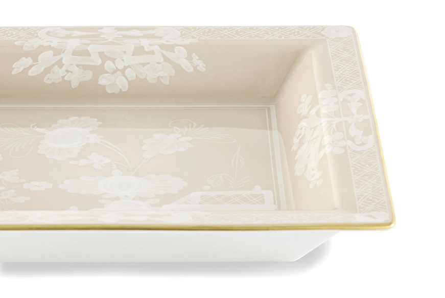 Valet tray Oriente Italiano Meringa porcelain Richard Ginori