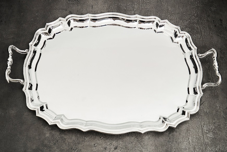 Tray silver 1642 grammi in 700 style Zanolli Vintage