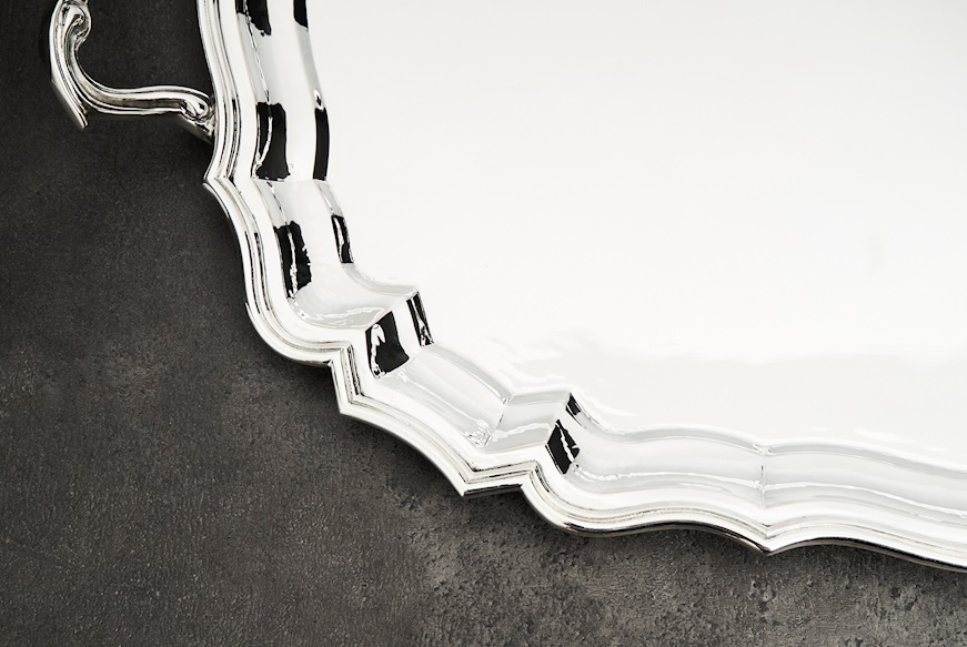 Tray silver 1642 grammi in 700 style Zanolli Vintage