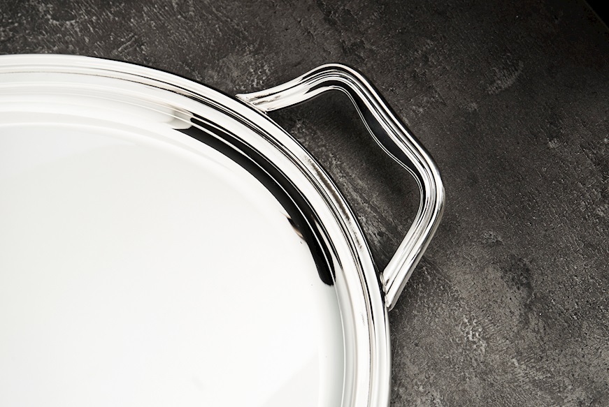Oval tray silver 1222 grammi in English style Zanolli Vintage