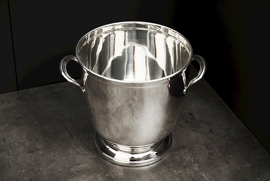 Champagne bucket silver 1062 grammi in English style Zanolli Vintage