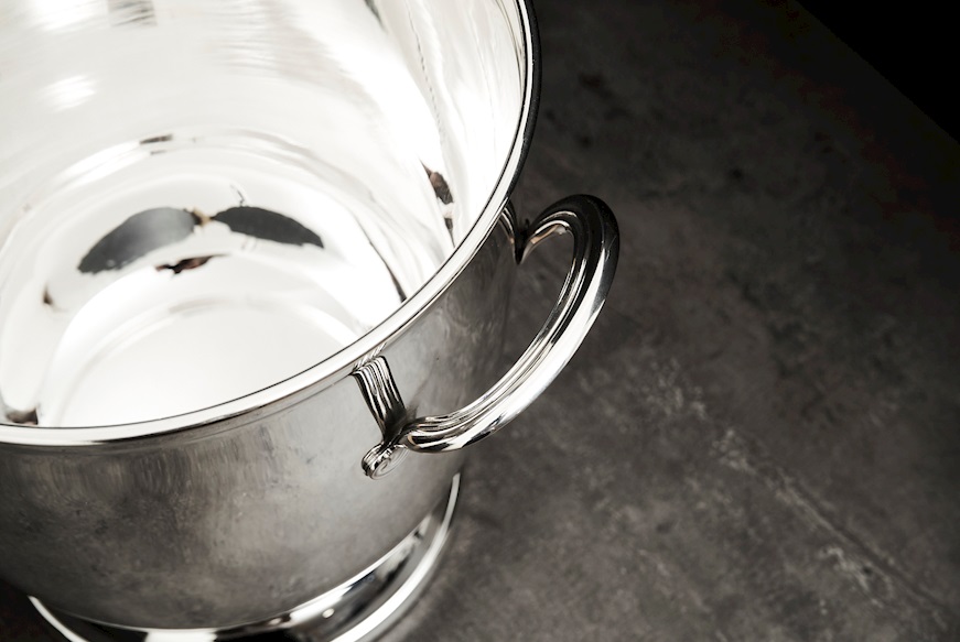 Champagne bucket silver 1062 grammi in English style Zanolli Vintage