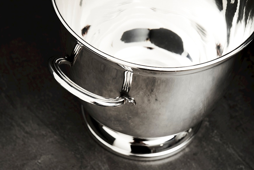 Champagne bucket silver 1062 grammi in English style Zanolli Vintage