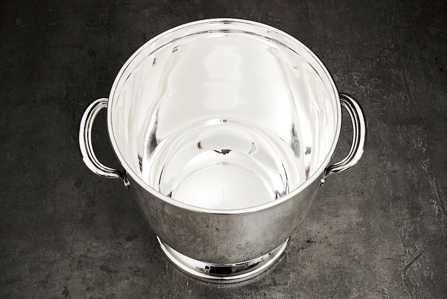 Champagne bucket silver 1062 grammi in English style Zanolli Vintage