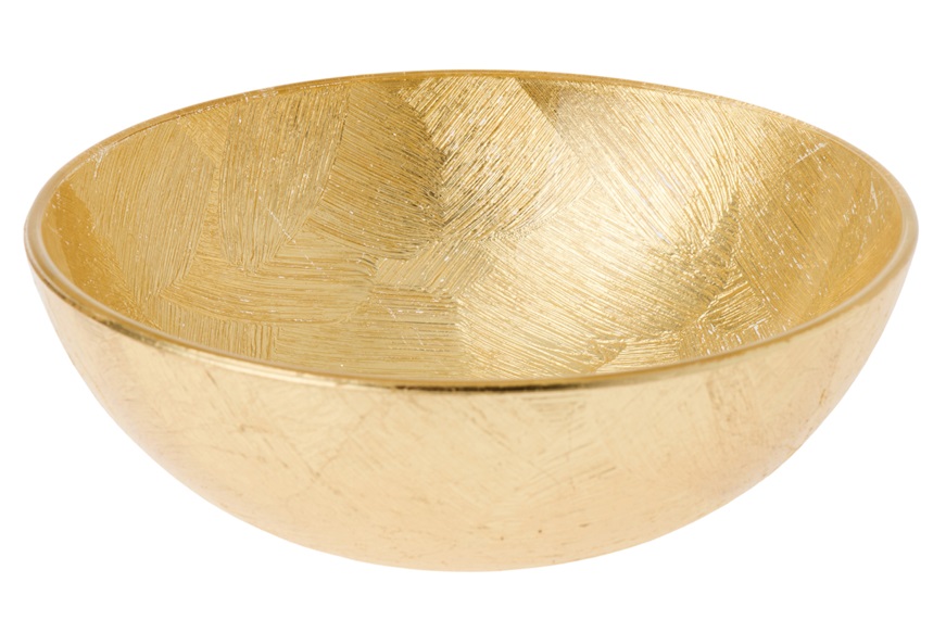 Bowl Brushed gold leaf Selezione Zanolli