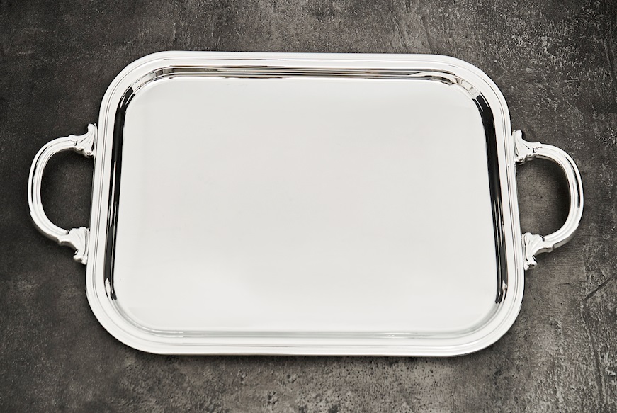 Rectangular tray silver 918 grammi Zanolli Vintage