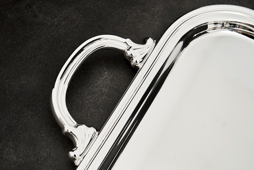 Rectangular tray silver 918 grammi Zanolli Vintage