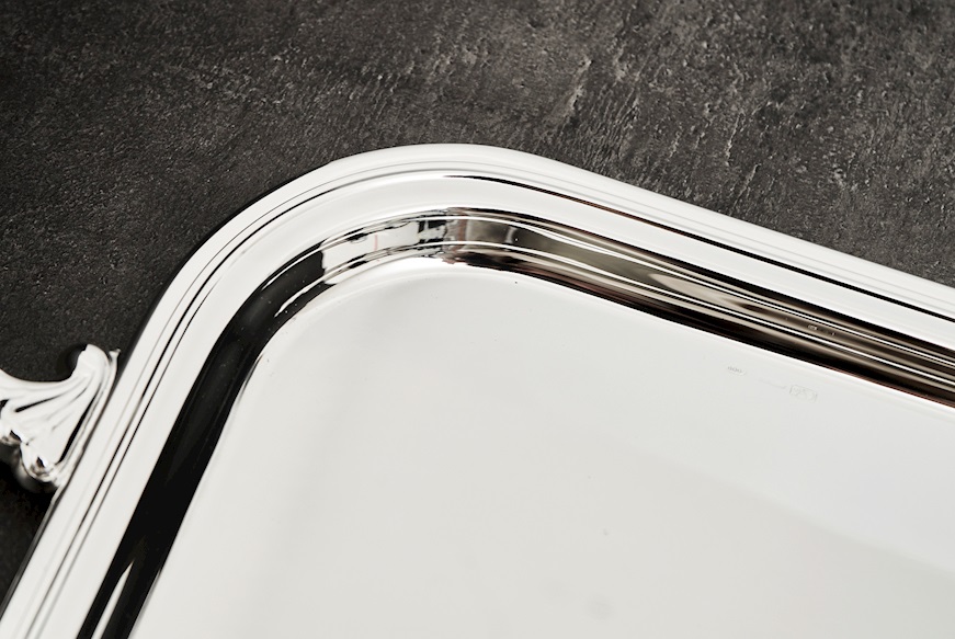 Rectangular tray silver 918 grammi Zanolli Vintage