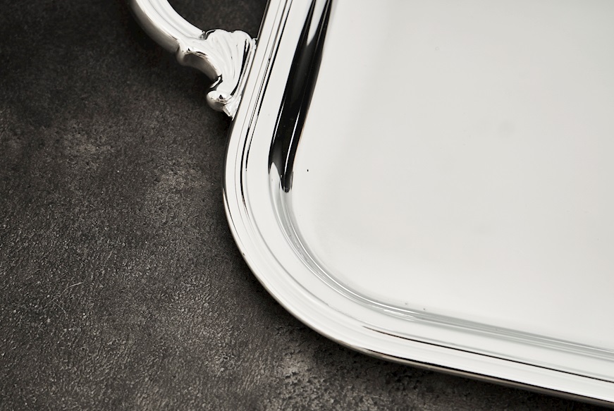 Rectangular tray silver 918 grammi Zanolli Vintage