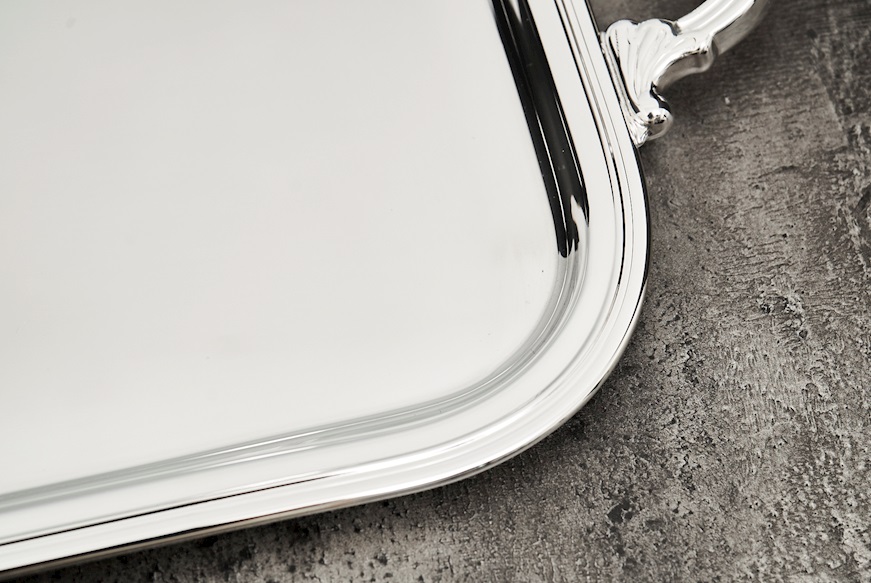 Rectangular tray silver 918 grammi Zanolli Vintage