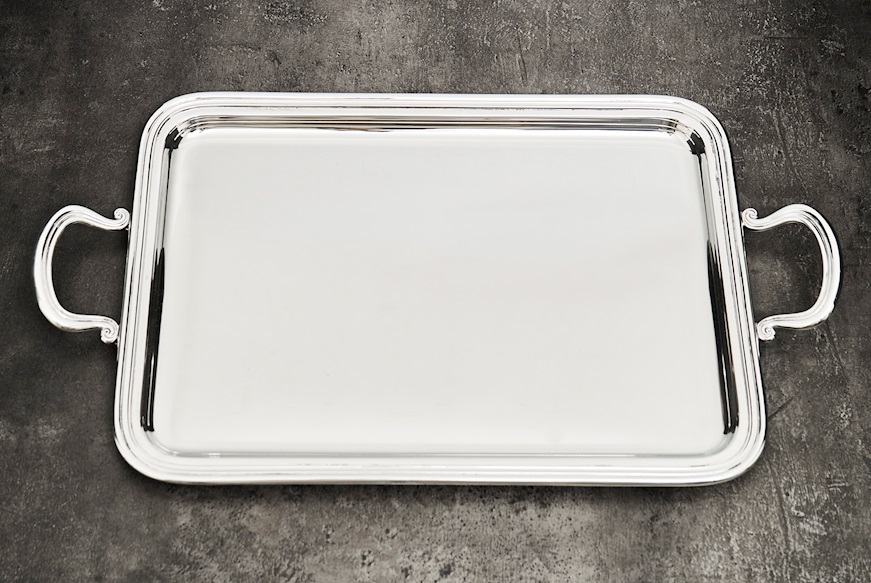Rectangular tray silver 1205 grammi Zanolli Vintage