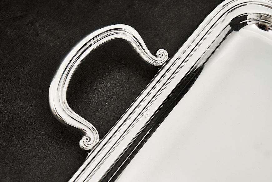 Rectangular tray silver 1205 grammi Zanolli Vintage